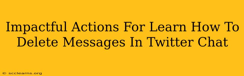 Impactful Actions For Learn How To Delete Messages In Twitter Chat