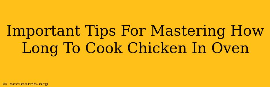 Important Tips For Mastering How Long To Cook Chicken In Oven