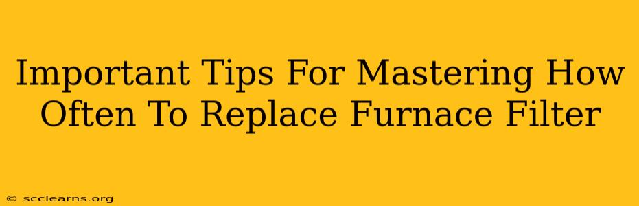 Important Tips For Mastering How Often To Replace Furnace Filter