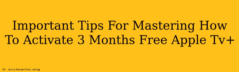 Important Tips For Mastering How To Activate 3 Months Free Apple Tv+