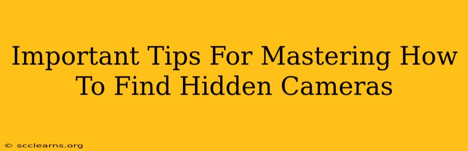 Important Tips For Mastering How To Find Hidden Cameras