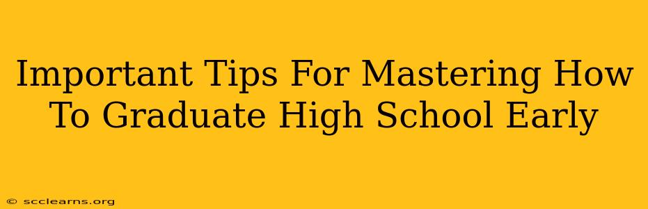 Important Tips For Mastering How To Graduate High School Early