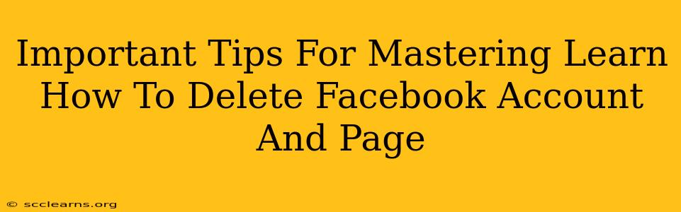 Important Tips For Mastering Learn How To Delete Facebook Account And Page