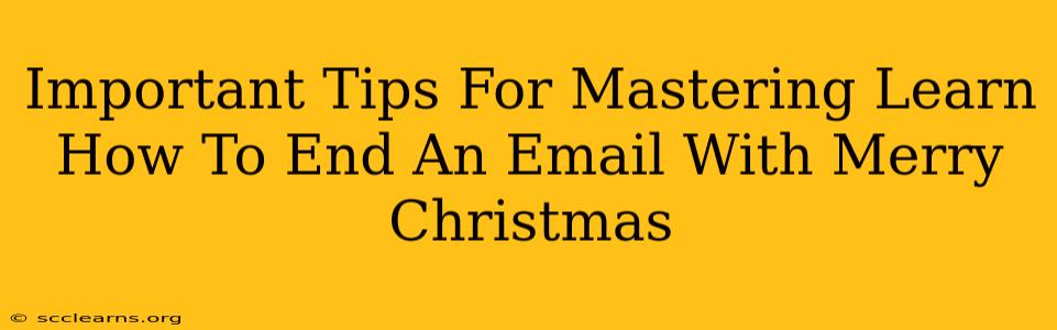 Important Tips For Mastering Learn How To End An Email With Merry Christmas