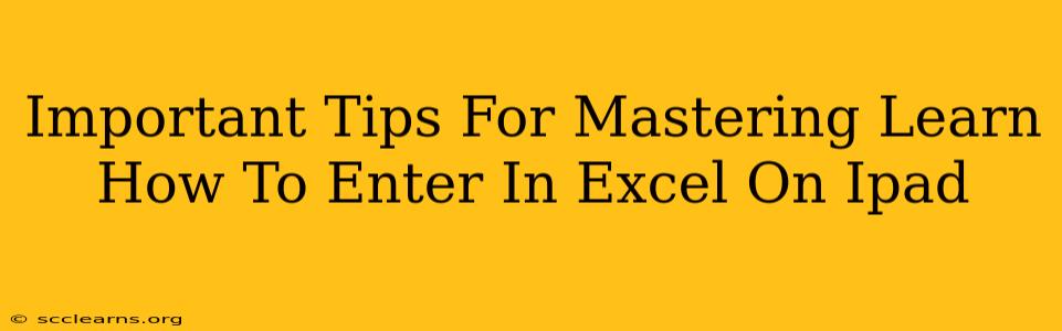 Important Tips For Mastering Learn How To Enter In Excel On Ipad