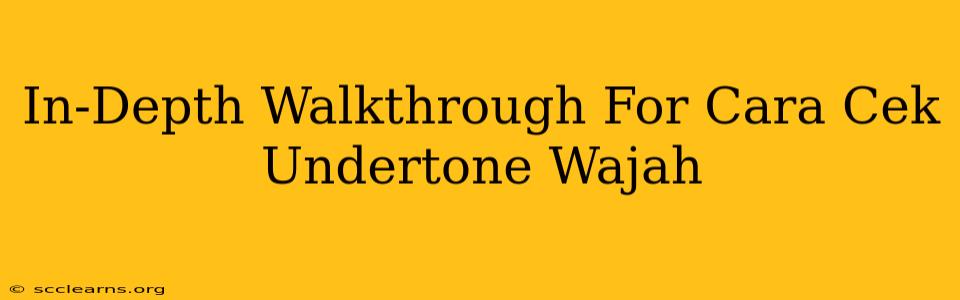 In-Depth Walkthrough For Cara Cek Undertone Wajah