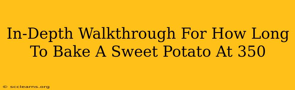 In-Depth Walkthrough For How Long To Bake A Sweet Potato At 350