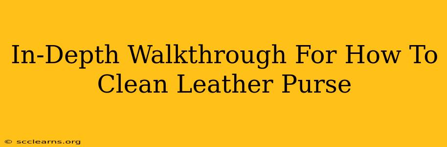 In-Depth Walkthrough For How To Clean Leather Purse