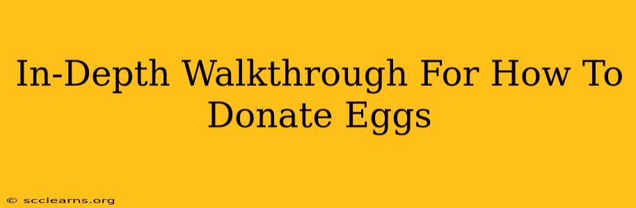 In-Depth Walkthrough For How To Donate Eggs