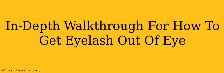 In-Depth Walkthrough For How To Get Eyelash Out Of Eye