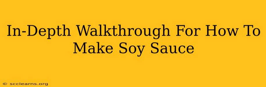 In-Depth Walkthrough For How To Make Soy Sauce