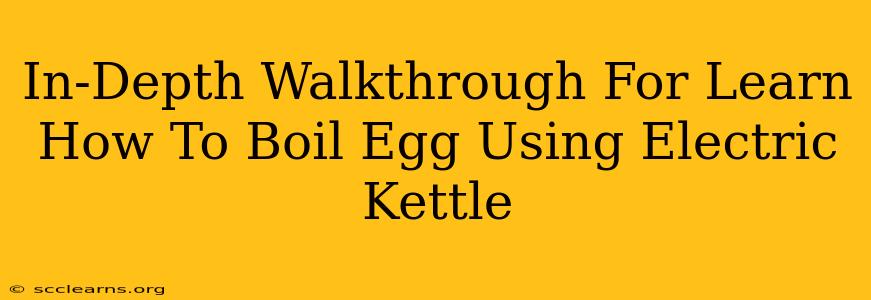 In-Depth Walkthrough For Learn How To Boil Egg Using Electric Kettle