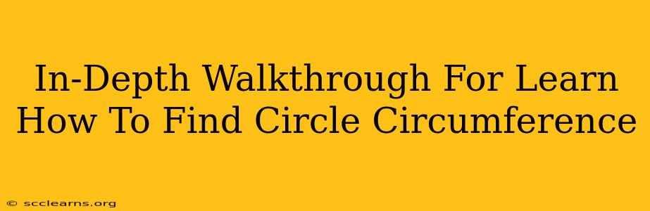 In-Depth Walkthrough For Learn How To Find Circle Circumference