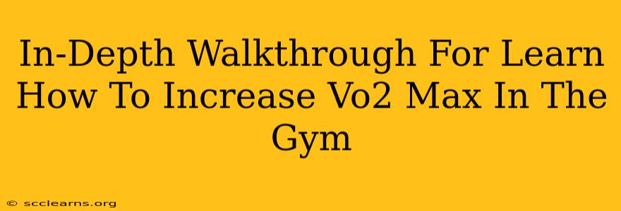 In-Depth Walkthrough For Learn How To Increase Vo2 Max In The Gym