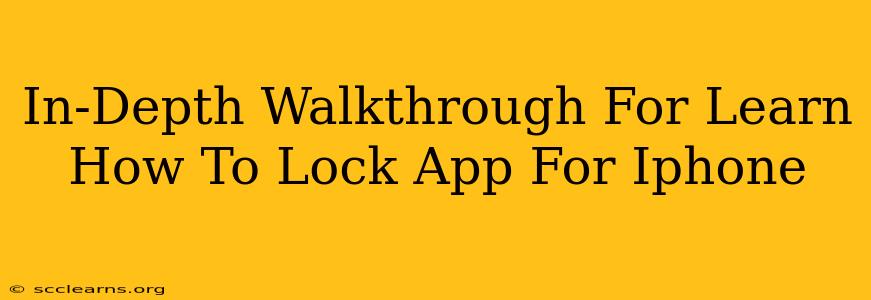 In-Depth Walkthrough For Learn How To Lock App For Iphone