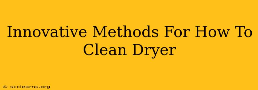 Innovative Methods For How To Clean Dryer