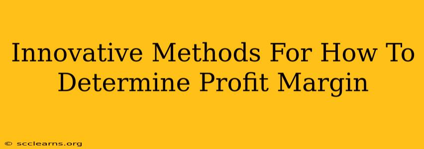 Innovative Methods For How To Determine Profit Margin