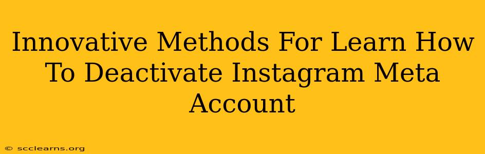 Innovative Methods For Learn How To Deactivate Instagram Meta Account