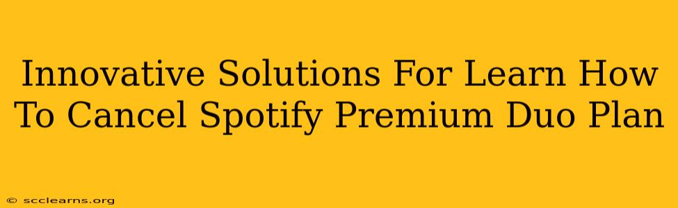 Innovative Solutions For Learn How To Cancel Spotify Premium Duo Plan