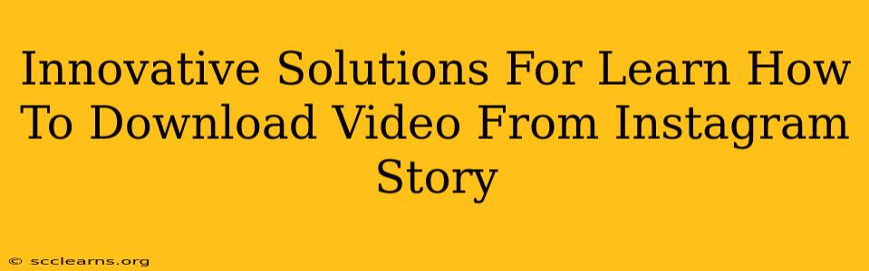 Innovative Solutions For Learn How To Download Video From Instagram Story