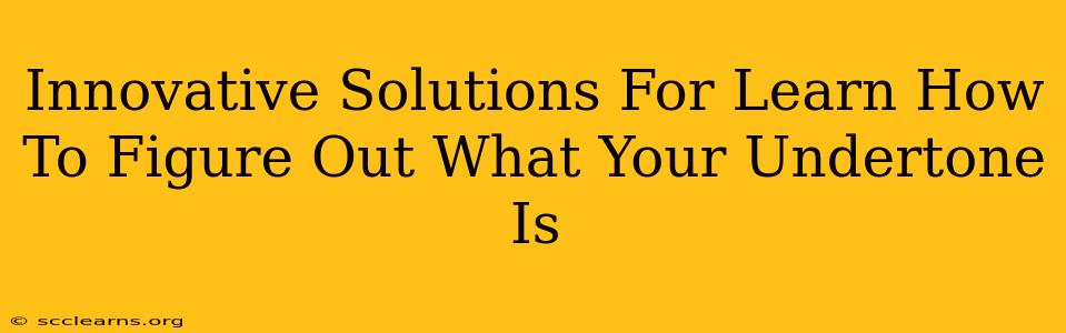 Innovative Solutions For Learn How To Figure Out What Your Undertone Is