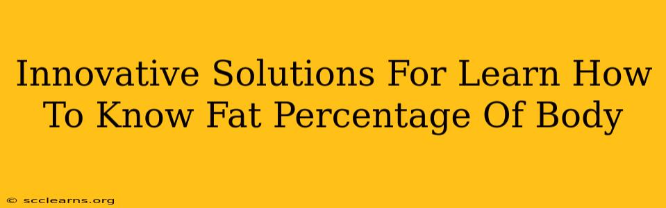 Innovative Solutions For Learn How To Know Fat Percentage Of Body