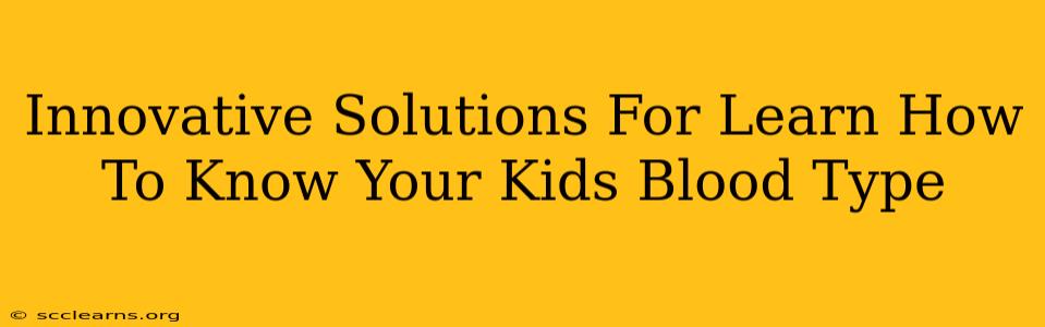 Innovative Solutions For Learn How To Know Your Kids Blood Type