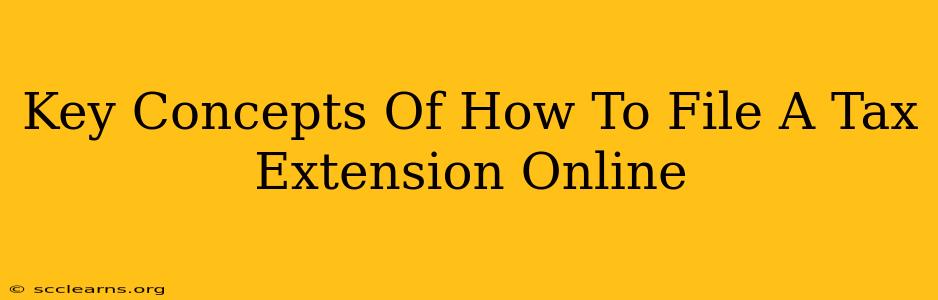 Key Concepts Of How To File A Tax Extension Online