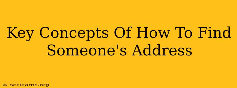 Key Concepts Of How To Find Someone's Address