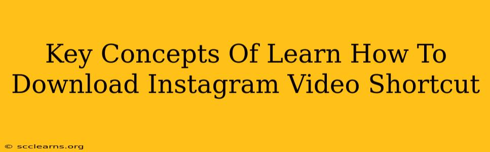 Key Concepts Of Learn How To Download Instagram Video Shortcut