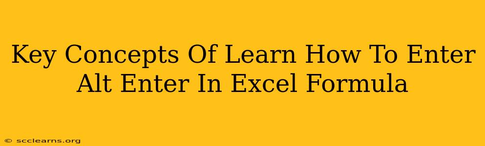 Key Concepts Of Learn How To Enter Alt Enter In Excel Formula