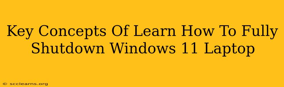 Key Concepts Of Learn How To Fully Shutdown Windows 11 Laptop