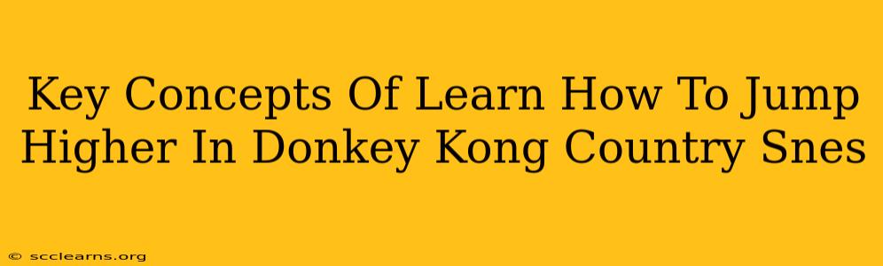 Key Concepts Of Learn How To Jump Higher In Donkey Kong Country Snes