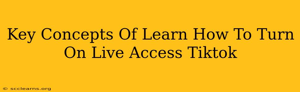 Key Concepts Of Learn How To Turn On Live Access Tiktok