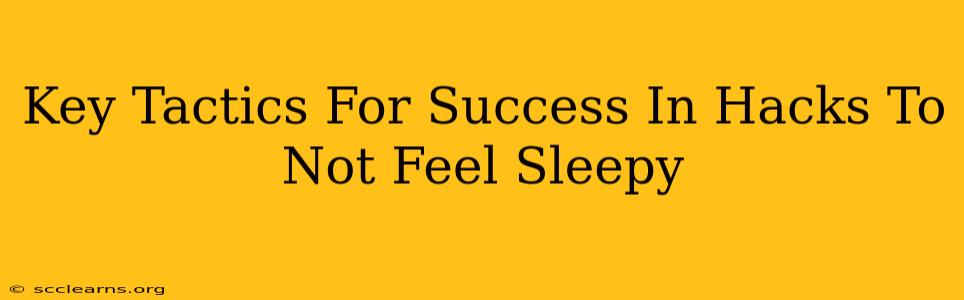 Key Tactics For Success In Hacks To Not Feel Sleepy