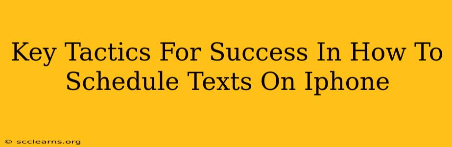 Key Tactics For Success In How To Schedule Texts On Iphone