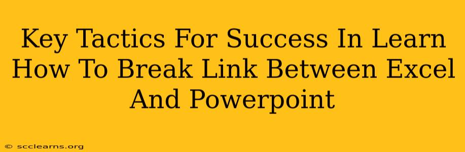 Key Tactics For Success In Learn How To Break Link Between Excel And Powerpoint