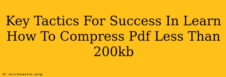 Key Tactics For Success In Learn How To Compress Pdf Less Than 200kb