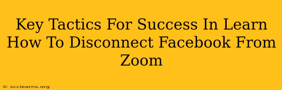 Key Tactics For Success In Learn How To Disconnect Facebook From Zoom