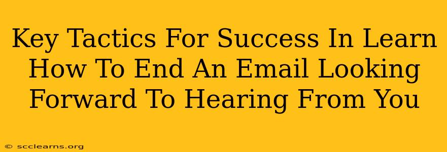 Key Tactics For Success In Learn How To End An Email Looking Forward To Hearing From You