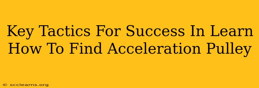 Key Tactics For Success In Learn How To Find Acceleration Pulley