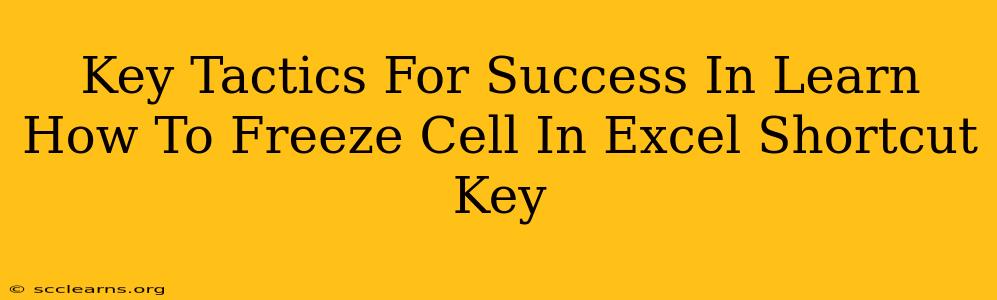 Key Tactics For Success In Learn How To Freeze Cell In Excel Shortcut Key