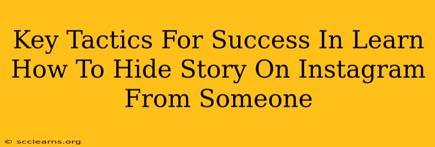 Key Tactics For Success In Learn How To Hide Story On Instagram From Someone