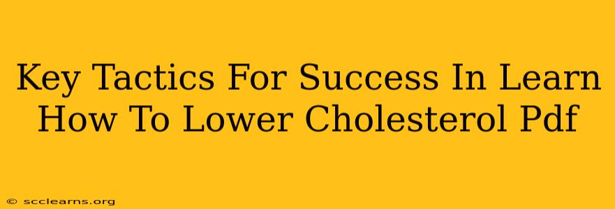 Key Tactics For Success In Learn How To Lower Cholesterol Pdf