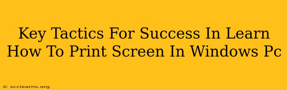 Key Tactics For Success In Learn How To Print Screen In Windows Pc