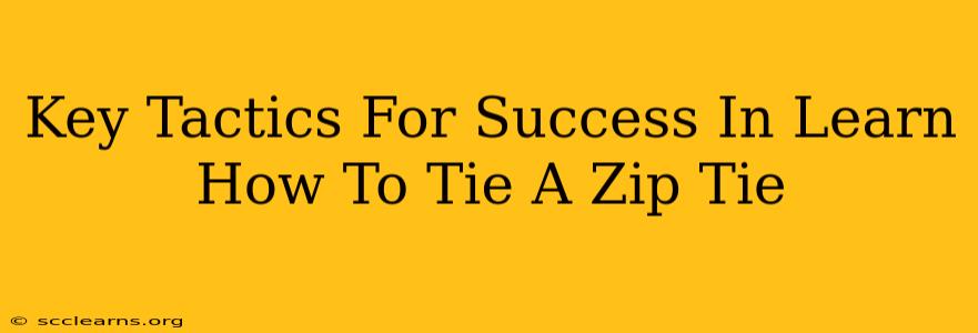 Key Tactics For Success In Learn How To Tie A Zip Tie