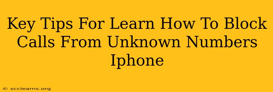 Key Tips For Learn How To Block Calls From Unknown Numbers Iphone