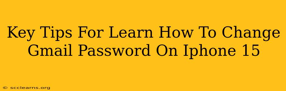 Key Tips For Learn How To Change Gmail Password On Iphone 15