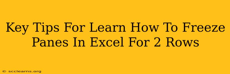 Key Tips For Learn How To Freeze Panes In Excel For 2 Rows