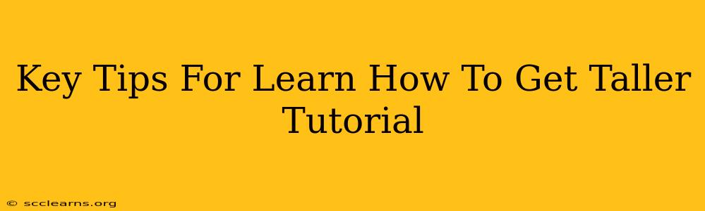 Key Tips For Learn How To Get Taller Tutorial